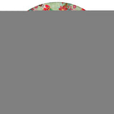 8' Artichoke Green Red Black Pink And Brown Round Floral Washable Indoor Outdoor Area Rug - Homeroots - Flyclothing LLC