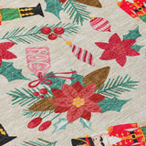 8' X 10' Beige Red Black Pink And Brown Floral Washable Indoor Outdoor Area Rug - Homeroots - Flyclothing LLC