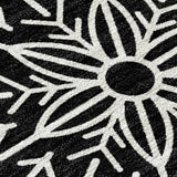 10' X 14' Black Gold And Gray Snowflake Washable Indoor Outdoor Area Rug - Homeroots - Flyclothing LLC