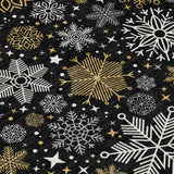 10' X 14' Black Gold And Gray Snowflake Washable Indoor Outdoor Area Rug - Homeroots - Flyclothing LLC
