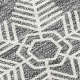5' X 8' Gray Blue And Ivory Snowflake Washable Indoor Outdoor Area Rug - Homeroots - Flyclothing LLC