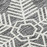 8' X 10' Gray Blue And Ivory Snowflake Washable Indoor Outdoor Area Rug - Homeroots - Flyclothing LLC