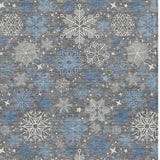 9' X 12' Gray Blue And Ivory Snowflake Washable Indoor Outdoor Area Rug - Homeroots - Flyclothing LLC