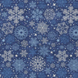 9' X 12' Navy Blue Ivory And Sky Blue Snowflake Washable Indoor Outdoor Area Rug - Homeroots - Flyclothing LLC