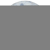 8' Sky Blue Navy Blue And Ivory Round Snowflake Washable Indoor Outdoor Area Rug - Homeroots - Flyclothing LLC