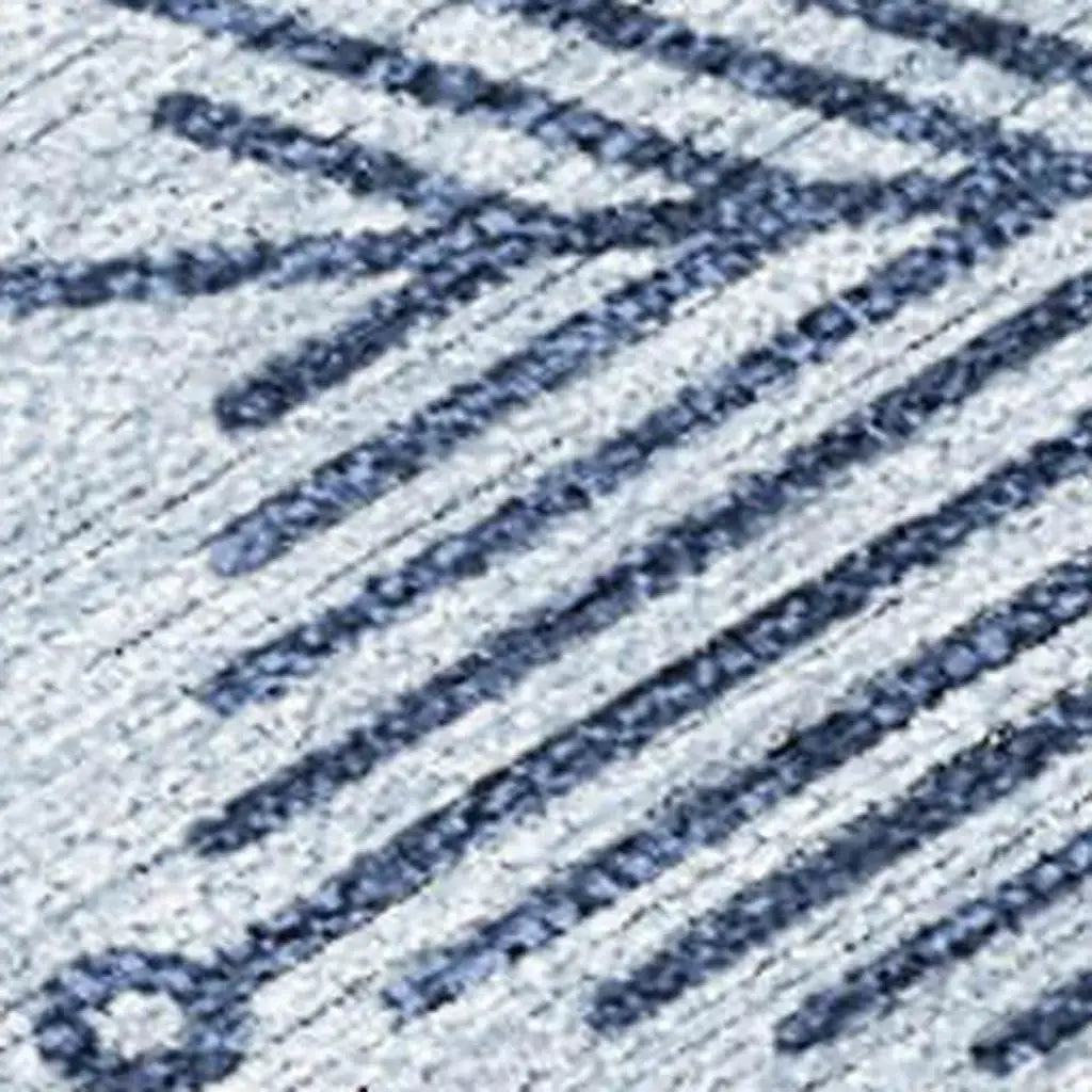 10' X 14' Sky Blue Navy Blue And Ivory Snowflake Washable Indoor Outdoor Area Rug - Homeroots - Flyclothing LLC