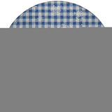 8' Blue Ivory And Gray Round Plaid Washable Indoor Outdoor Area Rug - Homeroots - Flyclothing LLC