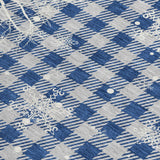 8' X 10' Blue Ivory And Gray Plaid Washable Indoor Outdoor Area Rug - Homeroots - Flyclothing LLC