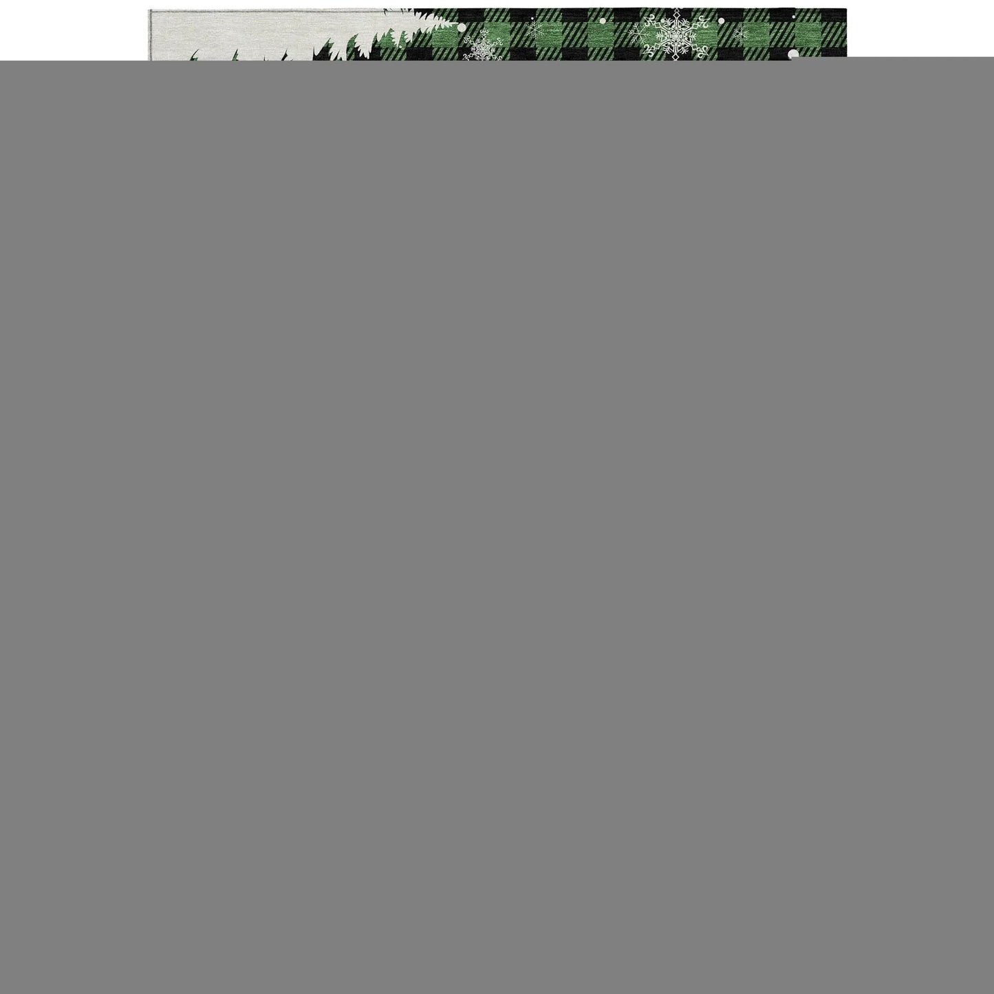 9' X 12' Green Black And Ivory Plaid Washable Indoor Outdoor Area Rug - Homeroots - Flyclothing LLC