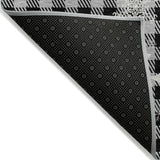 3' X 5' Gray Black And Ivory Plaid Washable Indoor Outdoor Area Rug - Homeroots - Flyclothing LLC