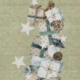 5' X 8' Artichoke Green Beige Ivory And Taupe Presents Washable Indoor Outdoor Area Rug - Homeroots - Flyclothing LLC