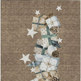 8' X 10' Brown Beige Ivory And Taupe Presents Washable Indoor Outdoor Area Rug - Homeroots - Flyclothing LLC