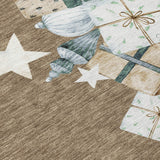 8' X 10' Brown Beige Ivory And Taupe Presents Washable Indoor Outdoor Area Rug - Homeroots - Flyclothing LLC