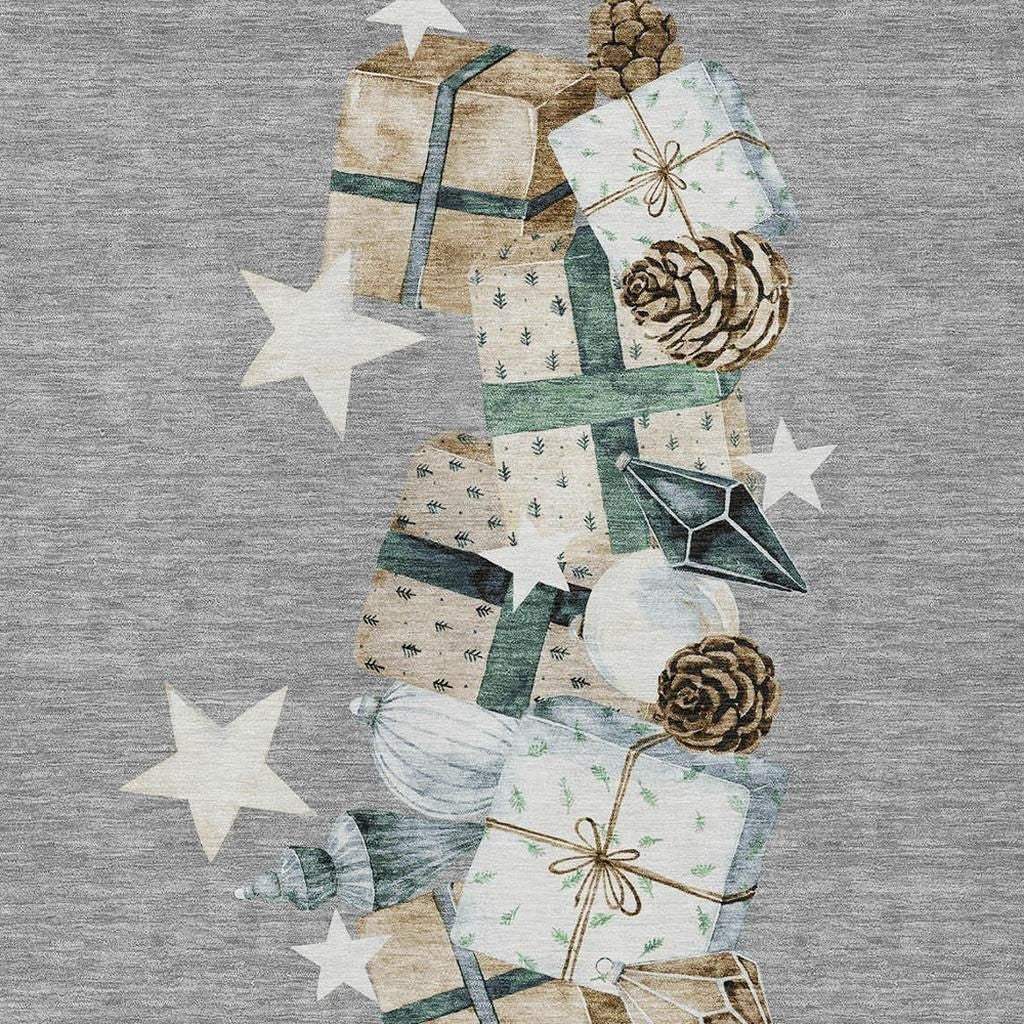 8' X 10' Gray Beige Ivory And Taupe Presents Washable Indoor Outdoor Area Rug - Homeroots - Flyclothing LLC