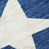 3' X 5' Navy Blue Beige Ivory And Taupe Presents Washable Indoor Outdoor Area Rug - Homeroots - Flyclothing LLC