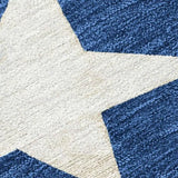 5' X 8' Navy Blue Beige Ivory And Taupe Presents Washable Indoor Outdoor Area Rug - Homeroots - Flyclothing LLC