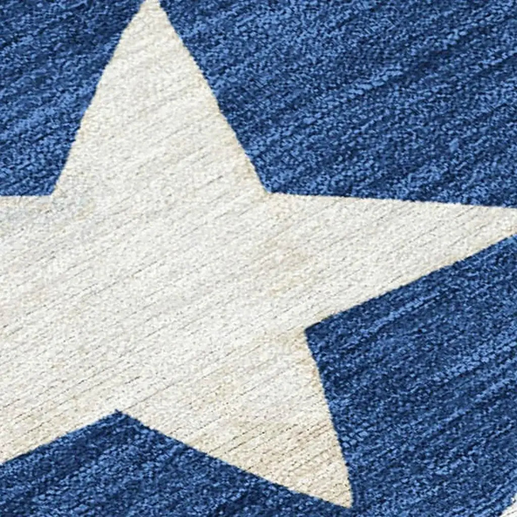 5' X 8' Navy Blue Beige Ivory And Taupe Presents Washable Indoor Outdoor Area Rug - Homeroots - Flyclothing LLC