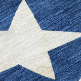 5' X 8' Navy Blue Beige Ivory And Taupe Presents Washable Indoor Outdoor Area Rug - Homeroots - Flyclothing LLC