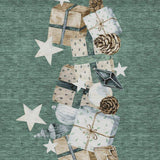 5' X 8' Pale Aqua Beige Ivory And Taupe Presents Washable Indoor Outdoor Area Rug - Homeroots - Flyclothing LLC