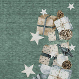 10' X 14' Pale Aqua Beige Ivory And Taupe Presents Washable Indoor Outdoor Area Rug - Homeroots - Flyclothing LLC