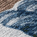 8' X 10' Brown Denim Blue And Ivory Snowmen Washable Indoor Outdoor Area Rug - Homeroots - Flyclothing LLC