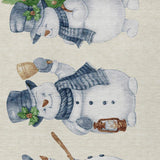 8' X 10' Ivory And Denim Blue Snowmen Washable Indoor Outdoor Area Rug - Homeroots - Flyclothing LLC