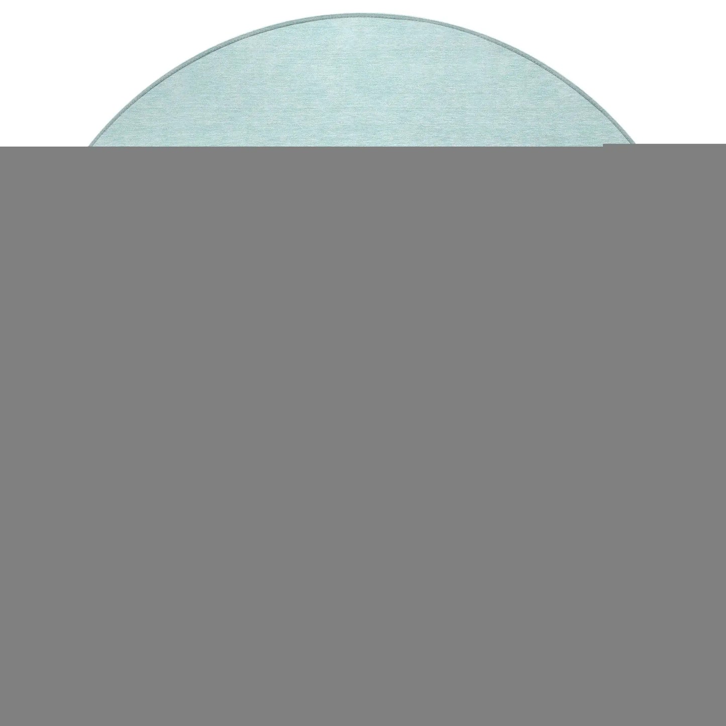 8' Sky Blue Denim Blue And Ivory Round Snowmen Washable Indoor Outdoor Area Rug - Homeroots - Flyclothing LLC