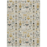 3' X 5' Beige Gold Black And Gray Nutcracker Washable Indoor Outdoor Area Rug - Homeroots - Flyclothing LLC