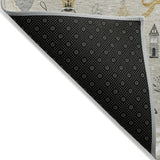 8' Beige Gold Black And Gray Round Nutcracker Washable Indoor Outdoor Area Rug - Homeroots - Flyclothing LLC