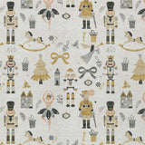3' X 5' Ivory Gold Black And Gray Nutcracker Washable Indoor Outdoor Area Rug - Homeroots - Flyclothing LLC