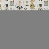 5' X 8' Ivory Gold Black And Gray Nutcracker Washable Indoor Outdoor Area Rug - Homeroots - Flyclothing LLC