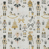 8' X 10' Ivory Gold Black And Gray Nutcracker Washable Indoor Outdoor Area Rug - Homeroots - Flyclothing LLC
