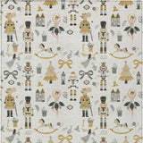 10' X 14' Ivory Gold Black And Gray Nutcracker Washable Indoor Outdoor Area Rug - Homeroots - Flyclothing LLC