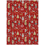 5' X 8' Red Gold Black And Gray Nutcracker Washable Indoor Outdoor Area Rug - Homeroots - Flyclothing LLC