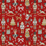 9' X 12' Red Gold Black And Gray Nutcracker Washable Indoor Outdoor Area Rug - Homeroots - Flyclothing LLC