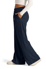 Drawstring Elastic Waist Wide Leg Pants - Trendsi - Flyclothing LLC