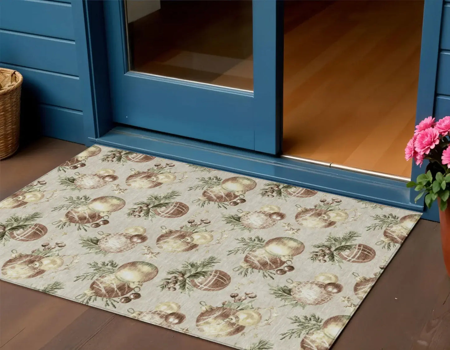 3' X 5' Beige Brown And Ivory Stars Washable Indoor Outdoor Area Rug - Homeroots - Flyclothing LLC
