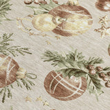 5' X 8' Beige Brown And Ivory Stars Washable Indoor Outdoor Area Rug - Homeroots - Flyclothing LLC