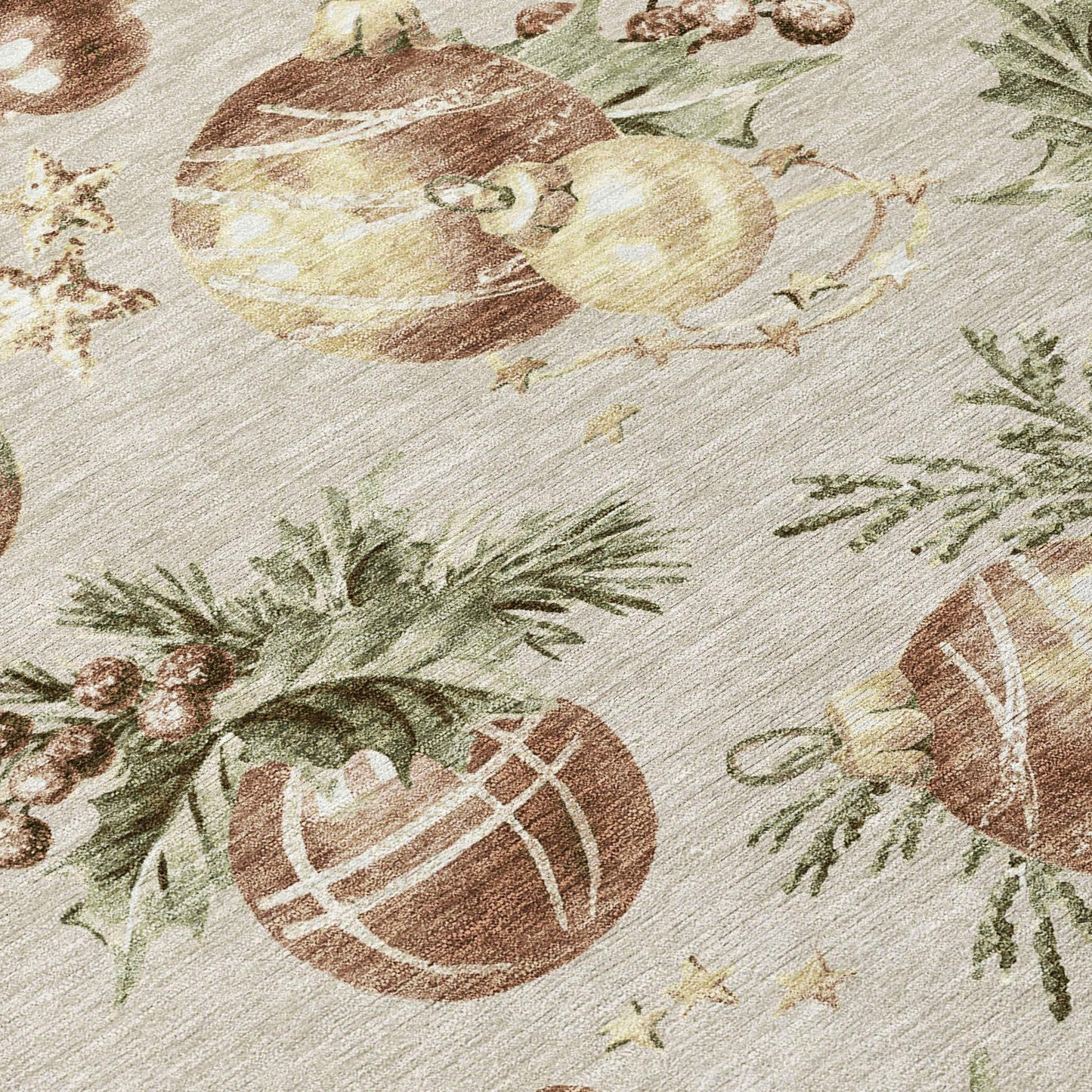 5' X 8' Beige Brown And Ivory Stars Washable Indoor Outdoor Area Rug - Homeroots - Flyclothing LLC