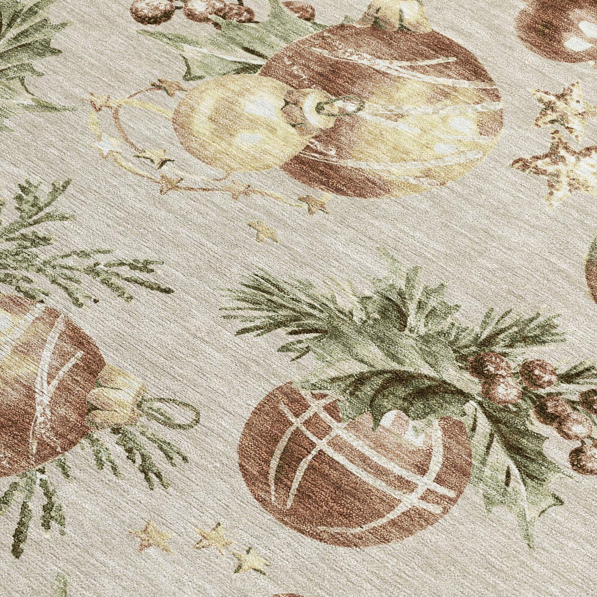 10' X 14' Beige Brown And Ivory Stars Washable Indoor Outdoor Area Rug - Homeroots - Flyclothing LLC