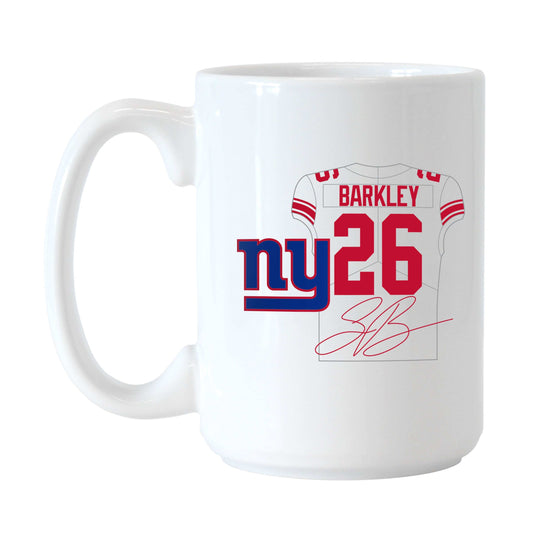 New York Giants Saquon Barkley Jersey 15oz Sublimated Mug - Logo Brands - Flyclothing LLC