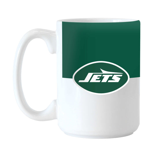 New York Jets 15oz Colorblock Sublimated Mug - Logo Brands - Flyclothing LLC