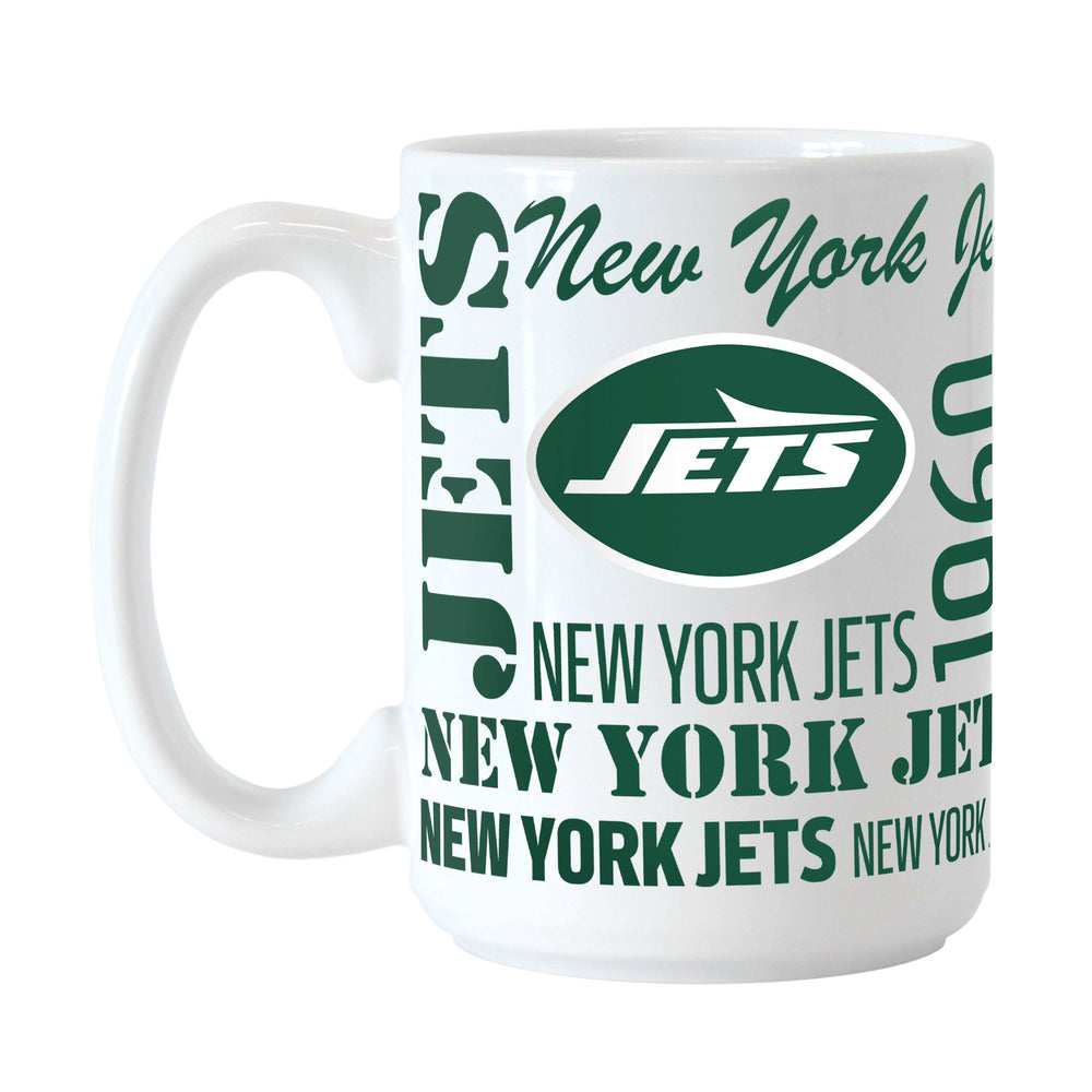 NY Jets 15oz Spirit Sublimated Mug - Logo Brands - Flyclothing LLC