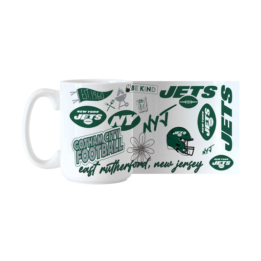 New York Jets 15oz Native Sublimated Mug - Logo Brands - Flyclothing LLC