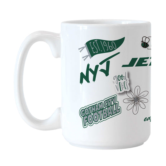 New York Jets 15oz Native Sublimated Mug - Logo Brands - Flyclothing LLC