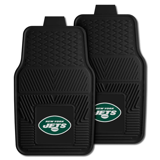 NFL - New York Jets 2-pc Vinyl Car Mat Set - Logo Brands - Flyclothing LLC