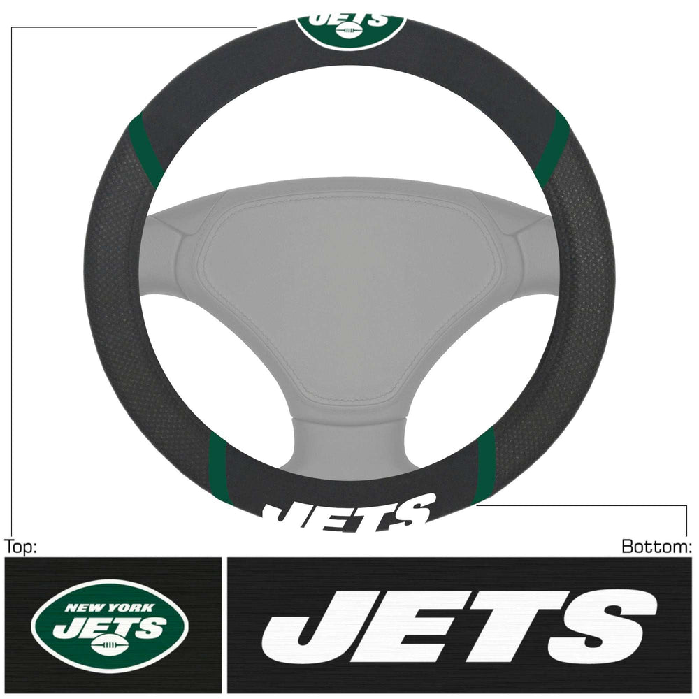 NFL - New York Jets Steering Wheel Cover - Logo Brands - Flyclothing LLC
