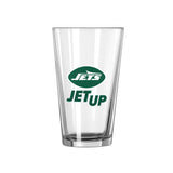 New York Jets 16oz Slogan Pint Glass