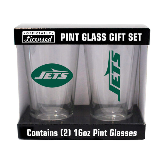 New York Jets 16oz Gameday Pint Glass 2 Pack - Logo Brands - Flyclothing LLC