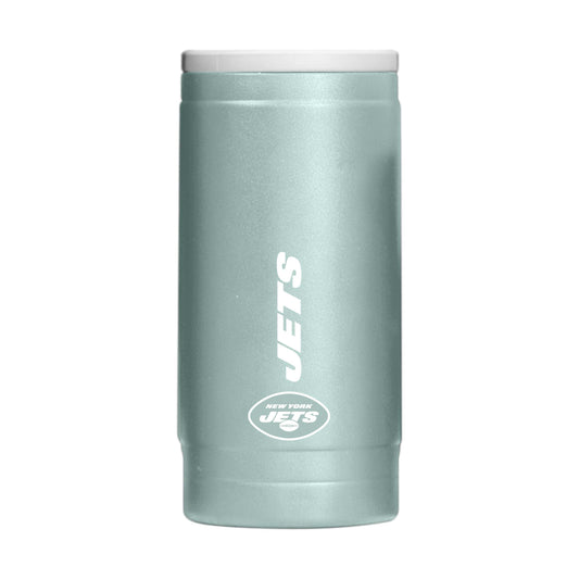 NY Jets Vertical Powder Coat Slim Can Coolie - Logo Brands - Flyclothing LLC